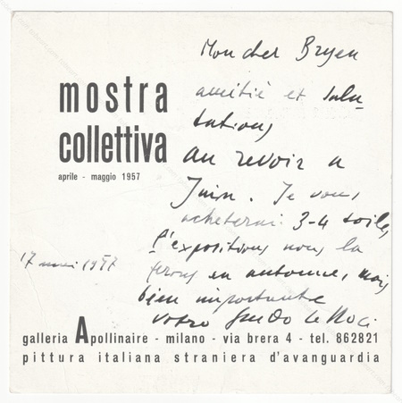 Mostra Collectiva. Milano, Galleria Apollinaire, 1957.