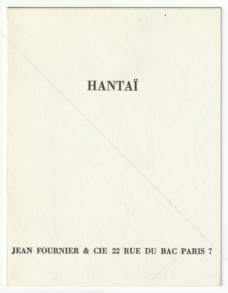 Simon HANTA - 12 peintures rcentes de grand format. Paris, Galerie Jean Fournier, 1965.