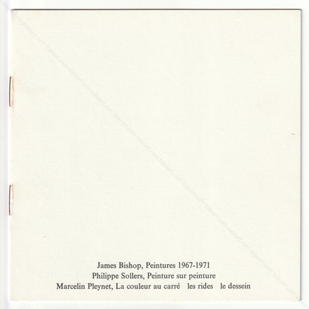 James BISHOP - Peintures 1967-1971. Paris, Galerie Jean Fournier, 1971.