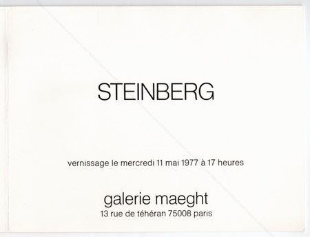 Saul STEINBERG. Paris, Galerie Maeght, 1977.