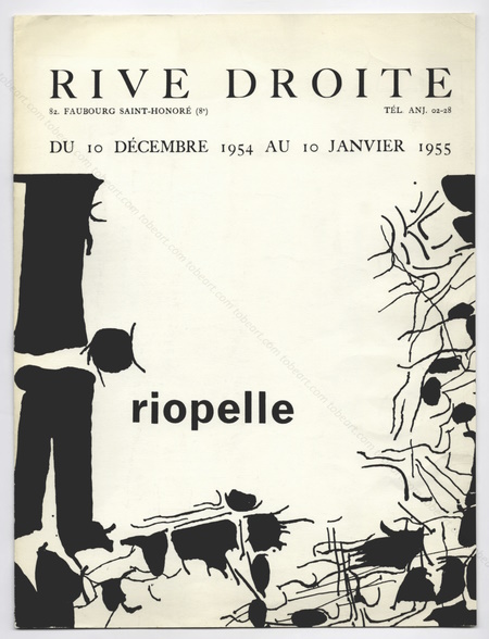 Jean-Paul RIOPELLE. Paris, Galerie Rive Droite, 1954.