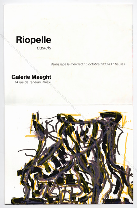 Jean-Paul RIOPELLE - Pastels. Paris, Galerie Maeght, 1980.