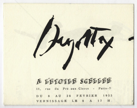 Jean DEGOTTEX - L’Épée Dans Les Nuages. Paris, Galerie A l'Etoile Scellée, 1955.