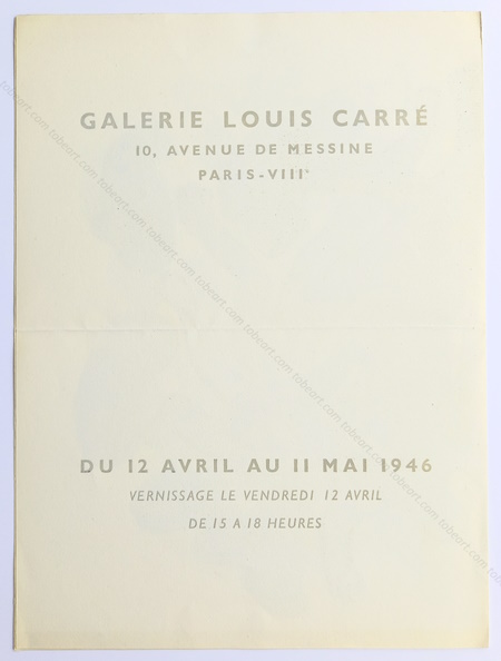 Fernand LGER - Oeuvres d'Amriques 1940-1945. Paris, Galerie Louis Carr, 1946.