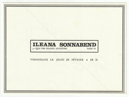 Konrad KLAPHECK. Paris, Galerie Ileana Sonnabend, 1965.