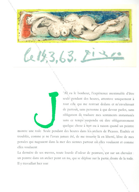 Pablo PICASSO - Les dames de Mougins. Paris, Editions Cercle d'Art, 1966.