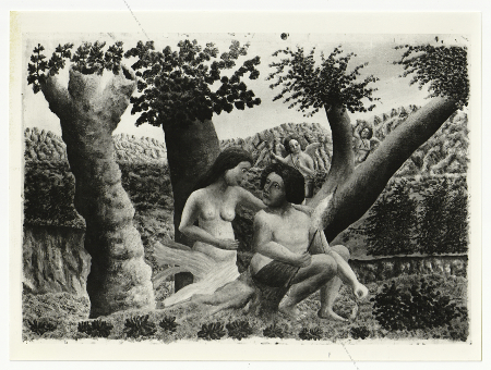 Andr BAUCHANT - Berger avec 2 anges et Eve - 1929.