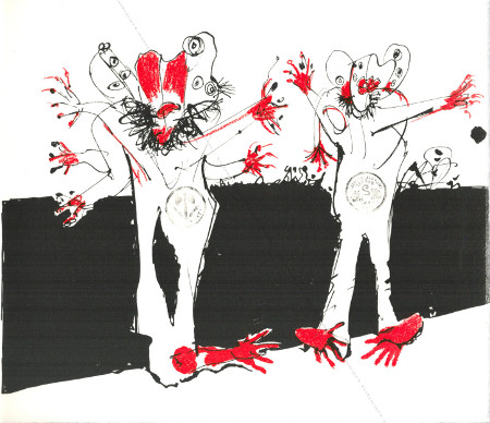 Paul REBEYROLLE - Serge Sautreau et André Velter. Conte rouge pour paloma. Paris, Editions Maeght, 1975.