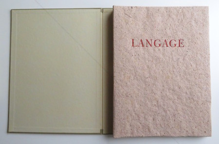 Gérard SCHNEIDER - Robert Ganzo. Langage. Paris, Lydia Conti, 1948.