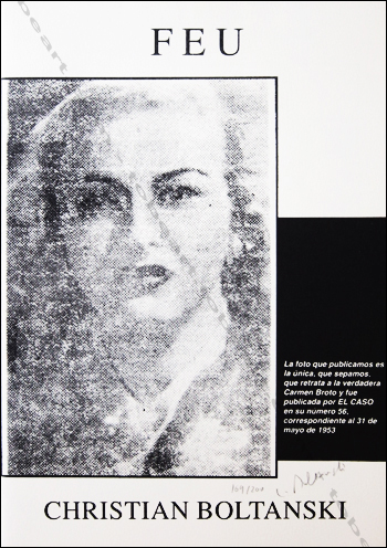 Christian BOLTANSKI - Feu. Paris, Jean Daviot et Bernard Marcadé, automne 1991.