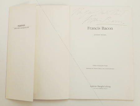Francis BACON - Peintures r�centes. Paris, Galerie Maeght Lelong, 1984.