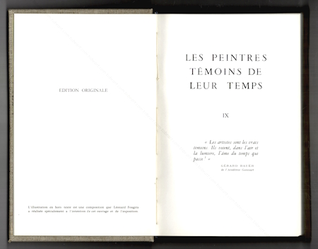 Leonard FOUJITA. Les Peintres témoins de leur temps IX. La Jeunesse. Paris, Musée Galliera, 1960.