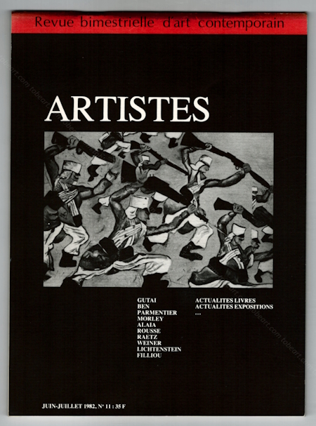 ARTISTES N13 - Revue bimestrielle d'art contemporain. Paris, Belimi, joctobre 1982.