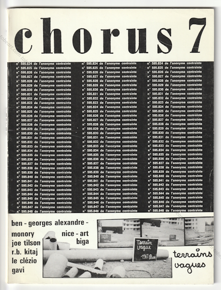 CHORUS 7. Terrain vague. Paris, Revue Chorus, mars 1971.