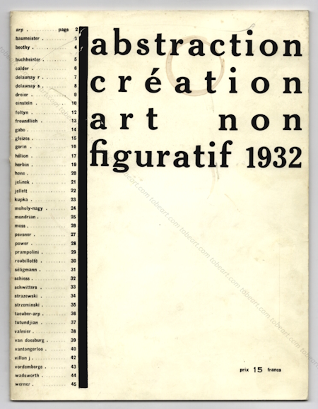 ABSTRACTION CRÉATION - Art non figuratif. Paris, dition Paule Nemours, 1973.