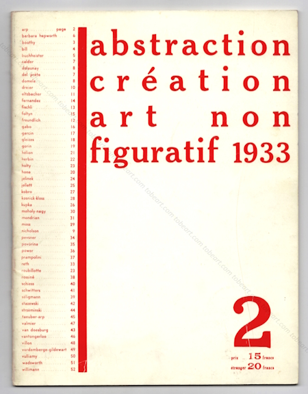 ABSTRACTION CRÉATION - Art non figuratif. Paris, dition Paule Nemours, 1973.