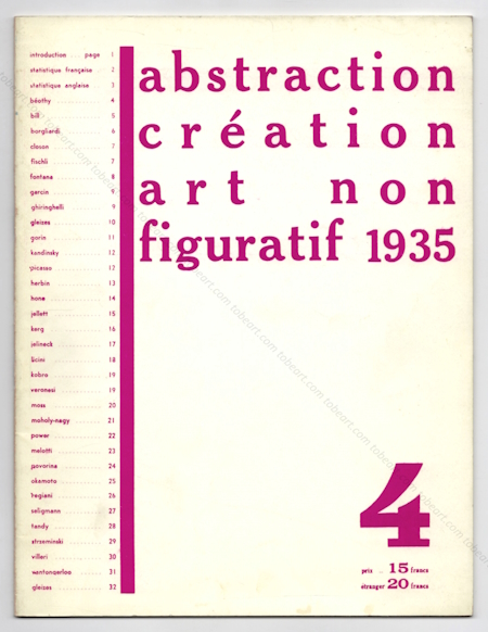 ABSTRACTION CRÉATION - Art non figuratif. Paris, dition Paule Nemours, 1973.