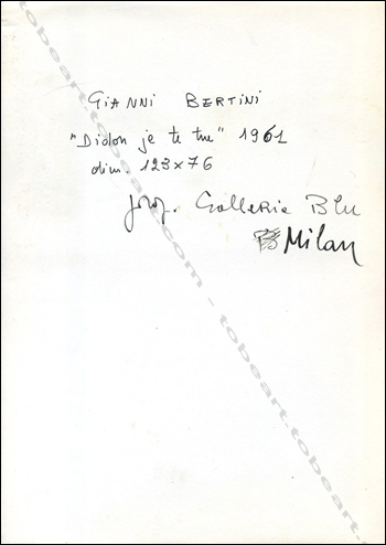 Gianni BERTINI - «Diolon je te tue» 1961.