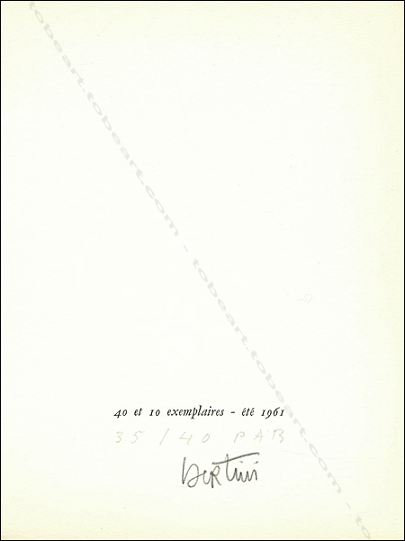 Gianni BERTINI - Round about midnight. Alès, P.A.B., 1961. Librairie ...