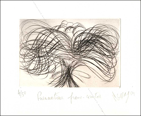 Gravure de Jean Messagier pour la Revue 25 - Cahiers annuels.