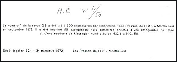 Revue 25. Cahiers annuels.